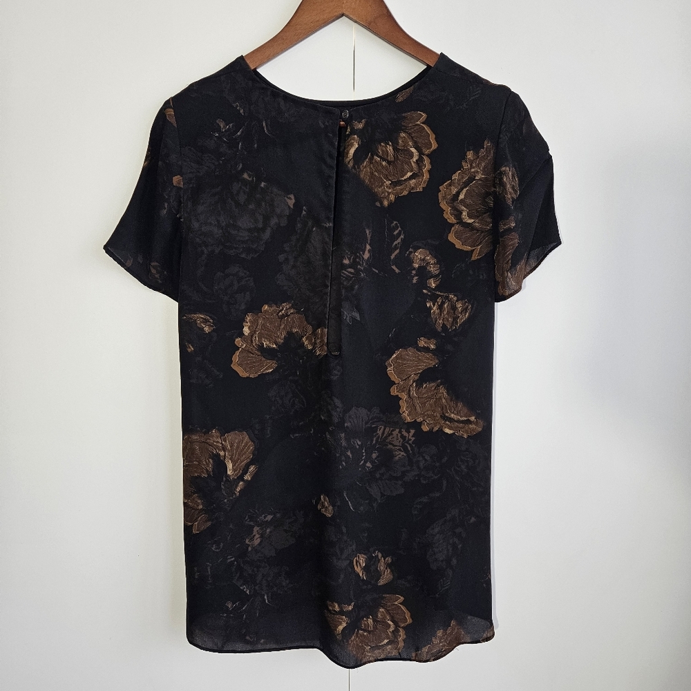 WILFRED 100% Silk Short Sleeve Blouse Size Small Aritzia - Picture 5 of 9